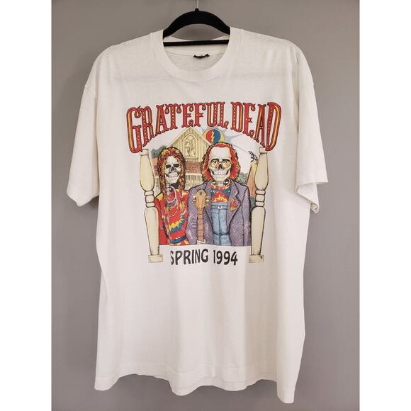 Vintage‎ Grateful Dead 1994 Spring Tour T-shirt Size XL American Gothic - Picture 1 of 8